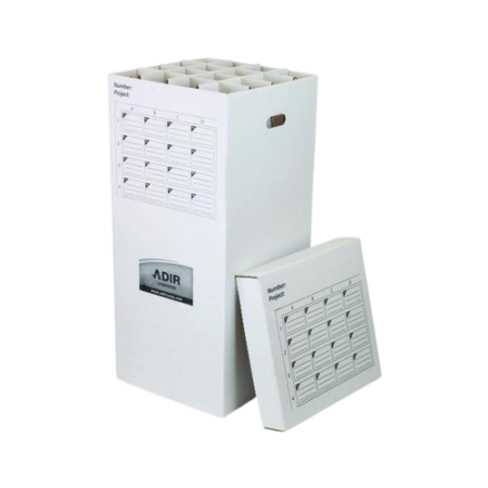 16 Slot Blueprint Rolled File Upright Storage Box, 16 Compartments