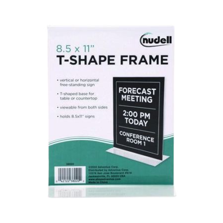 Acrylic Sign Holder, 8.5" x 11", Clear