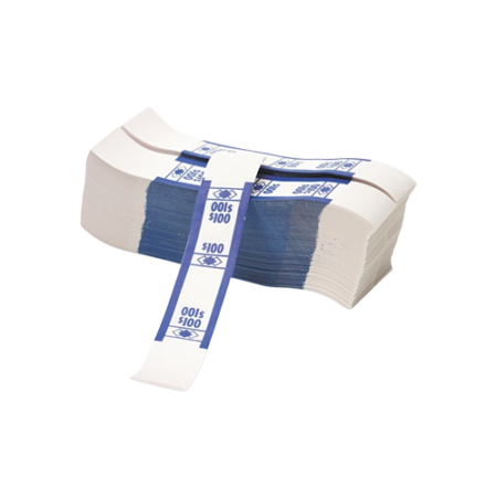 Color-Coded Kraft Currency Straps, Self-Adhesive, Ones
