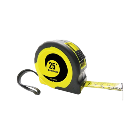 Easy Grip Tape Measure, 25 ft, Plastic Case