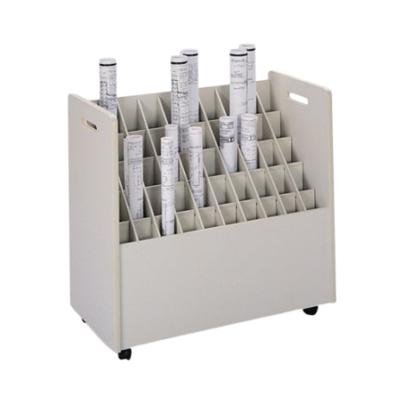 Laminate Mobile Roll Files, 50 Compartments, 30.25w x 15.75d x…
