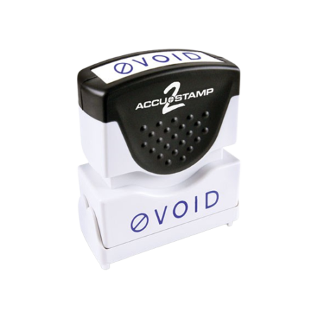 Pre-Inked Shutter Stamp, Blue, VOID, 1.63 x 0.5