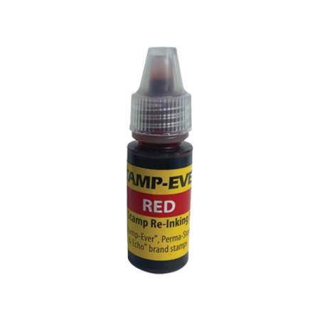 Refill Ink for Clik! and Universal Stamps, 7 mL Bottle, Red
