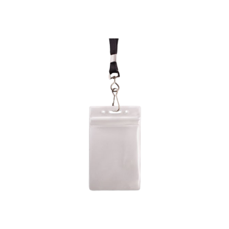 Resealable Badge Holders Combo Pack, 36" Lanyard, Vertical